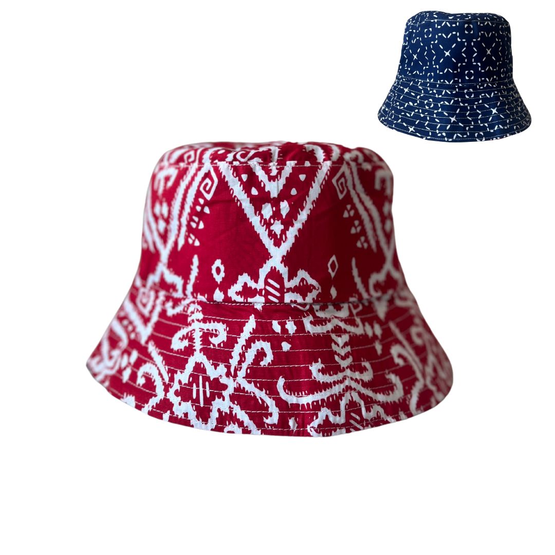 Batik Reversible Bucket Hat Template