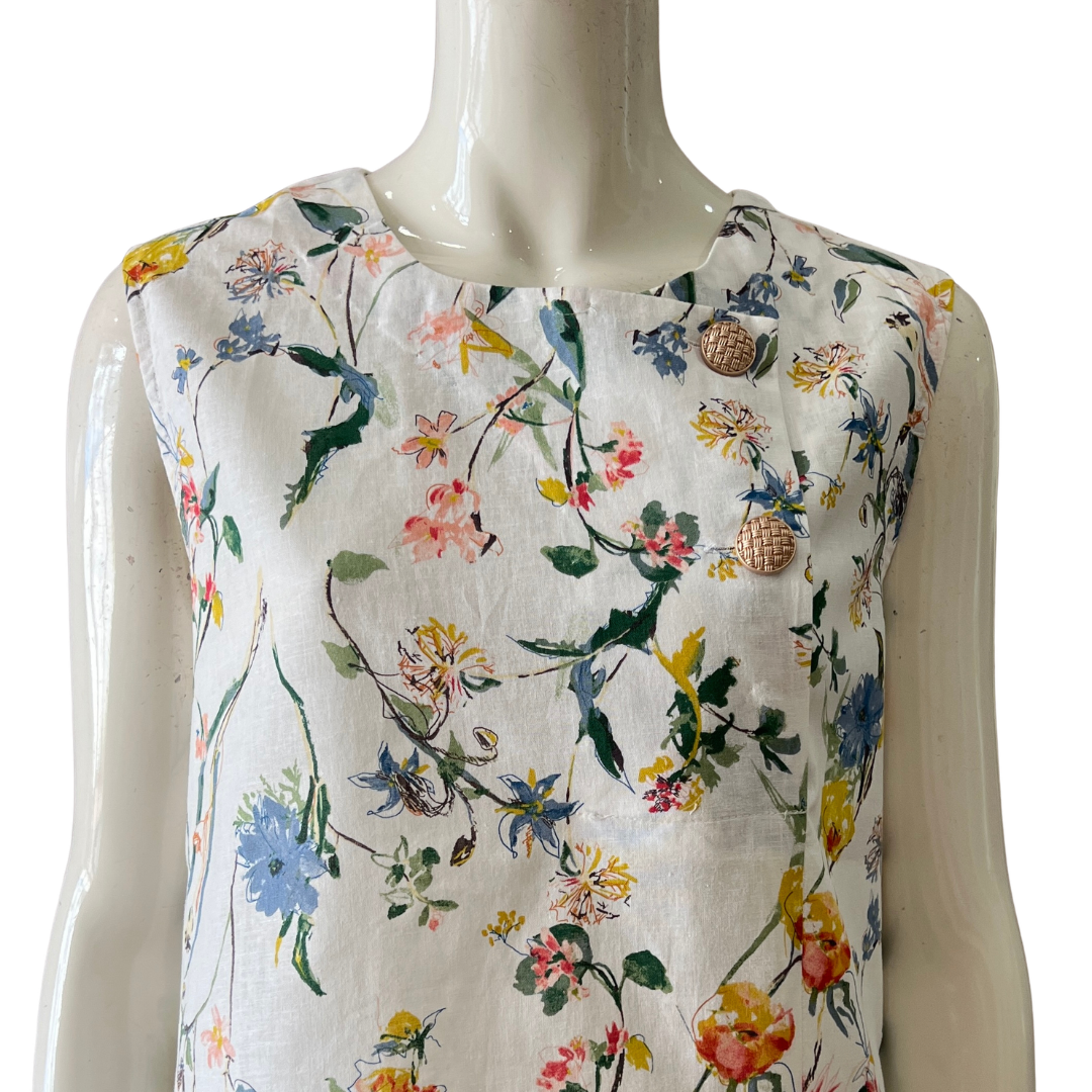 JP Linen Round Neck Maxi Dress
