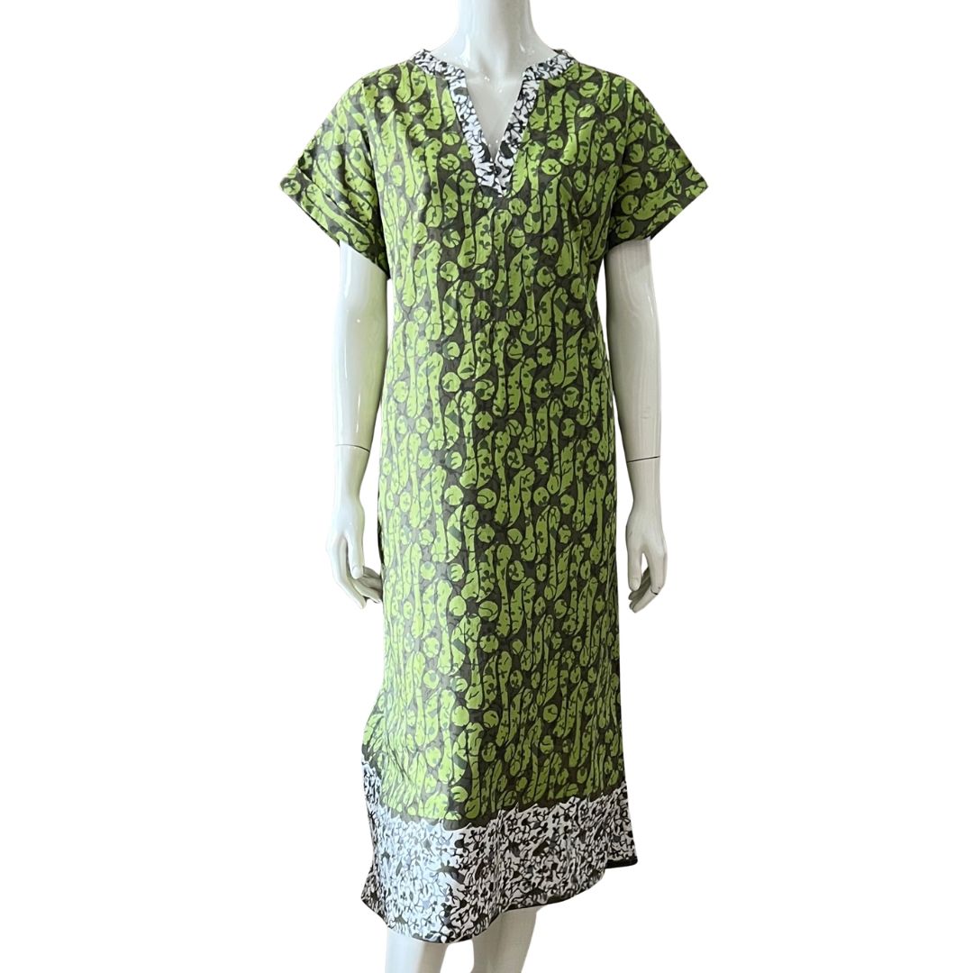 V Neck Cap Sleeve Midi Dress XL