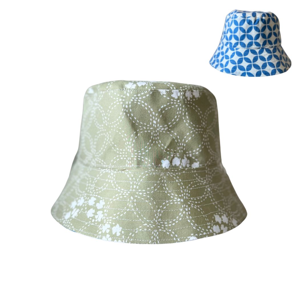 Batik Reversible Bucket Hat Template