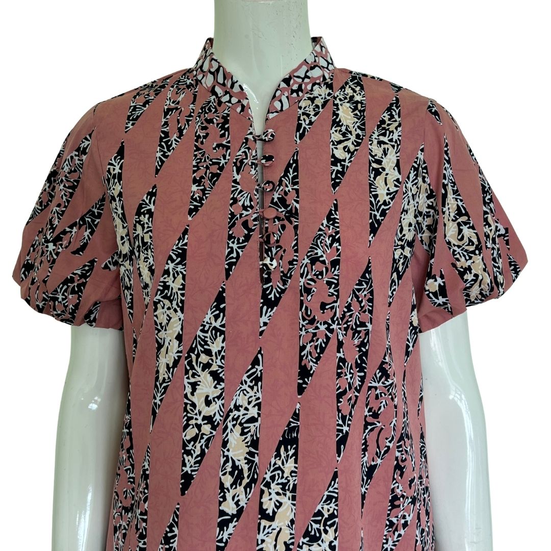 Puff Sleeve Cheongsam Dress M