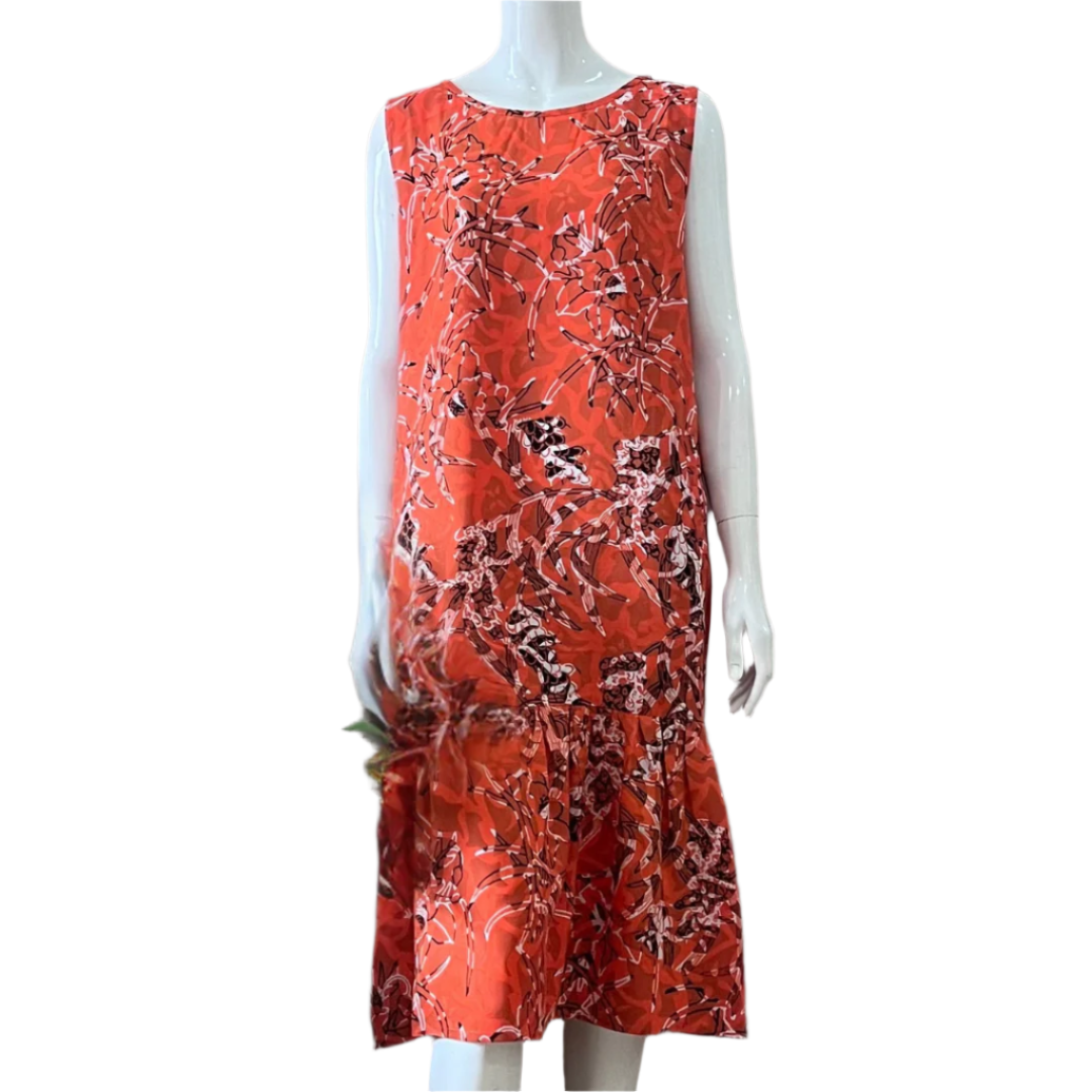 Spring Shift Midi Dress - M