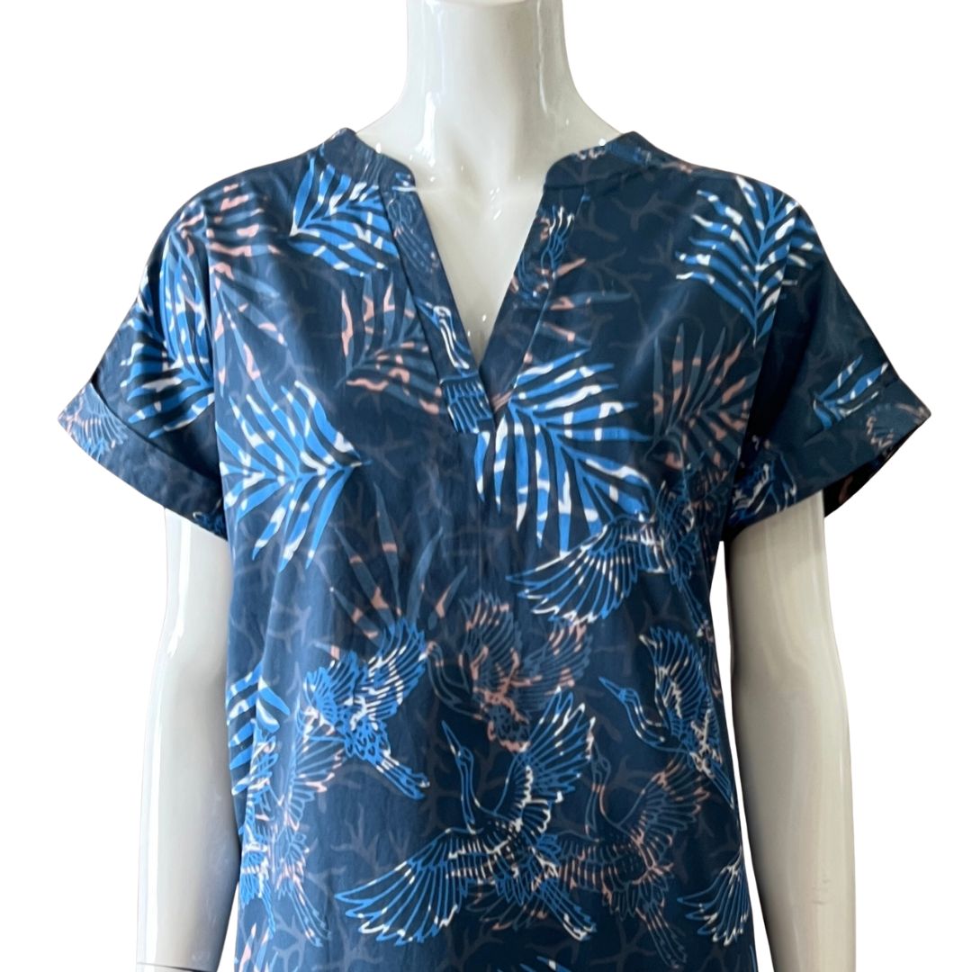 V Neck Cap Sleeve Midi Dress XL