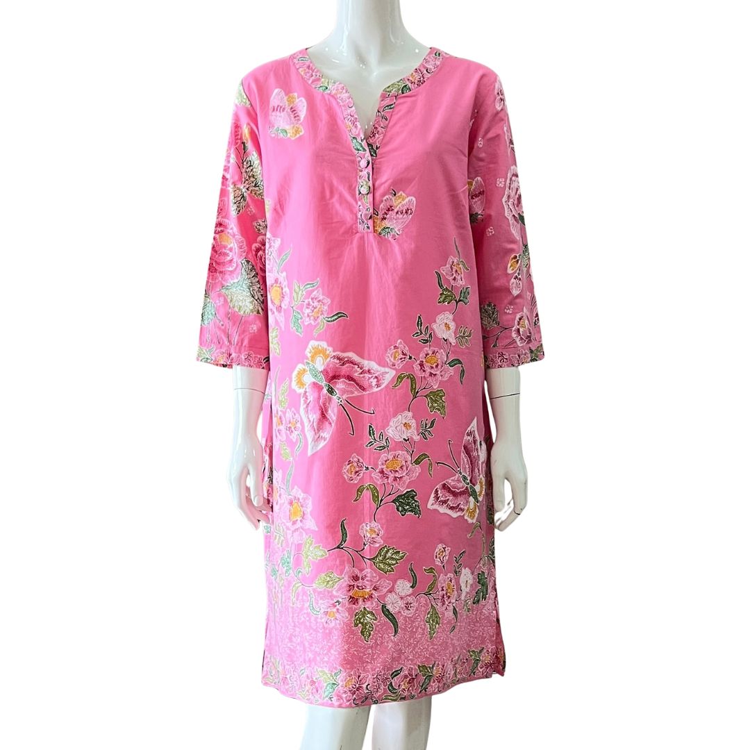 3/4 Sleeve V Neck dress - L