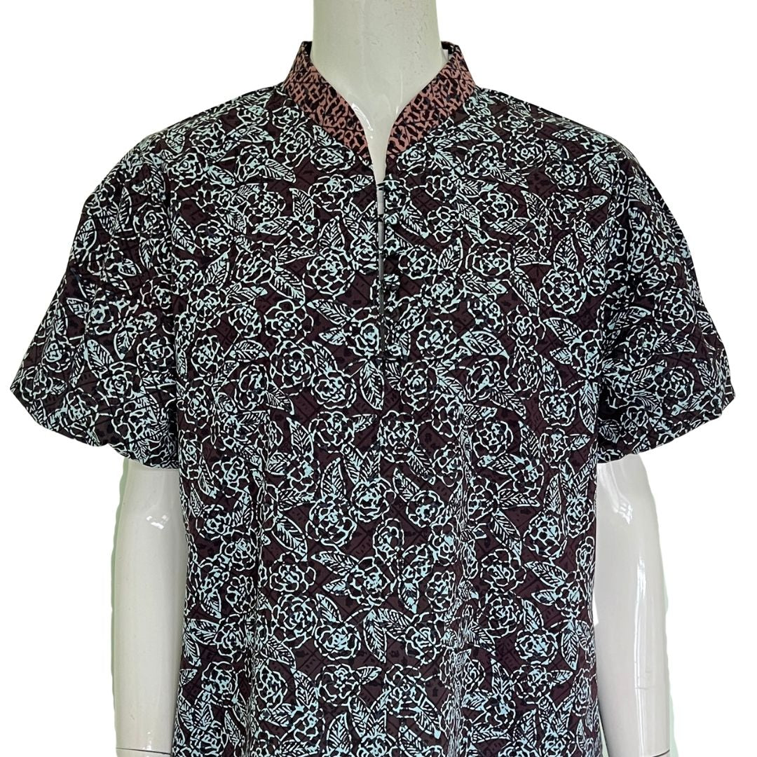 Puff Sleeve Cheongsam Dress - XL