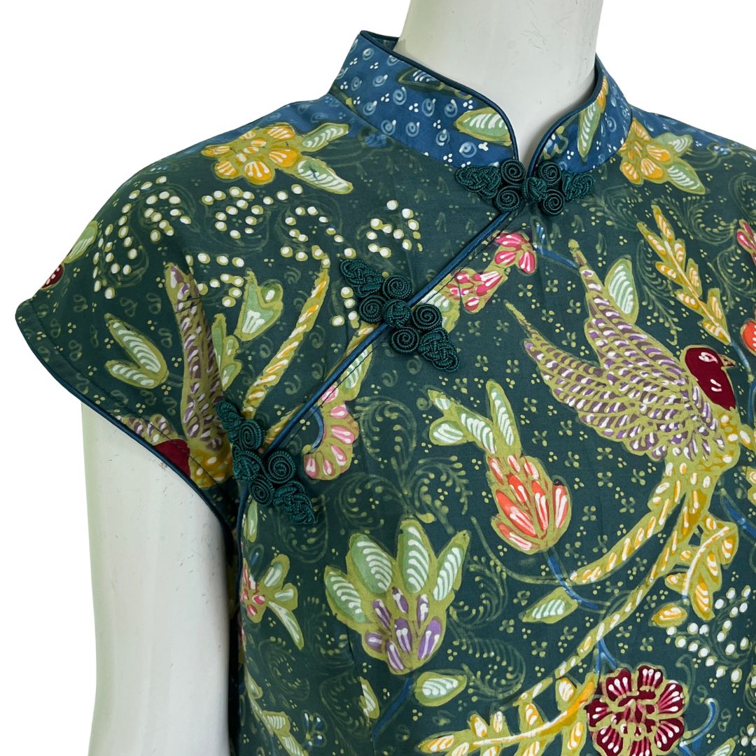 Batik Tulis Nyonya Cheongsam Dress - L