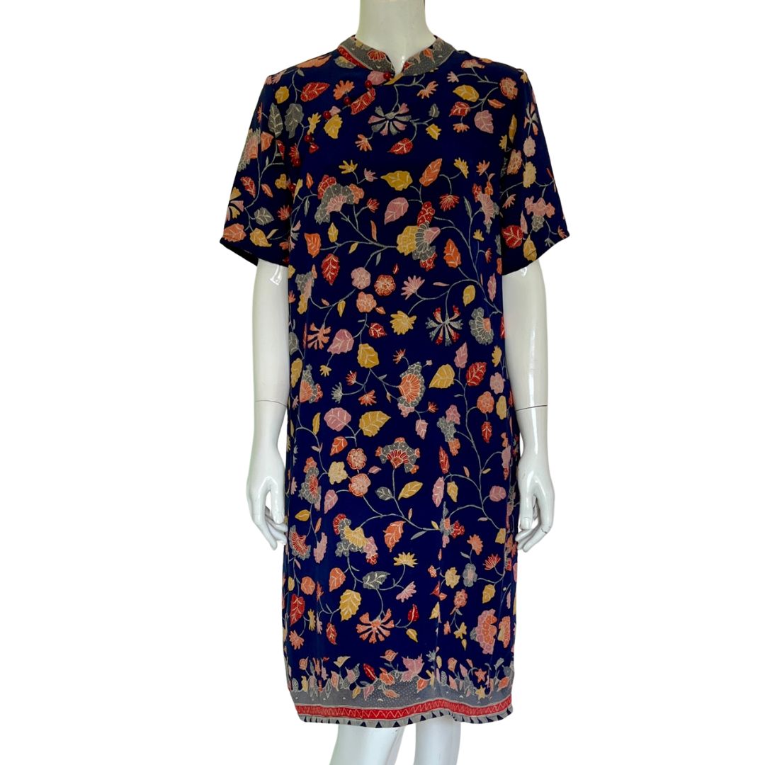 Batik Tulis Cheongsam Relax Dress - L
