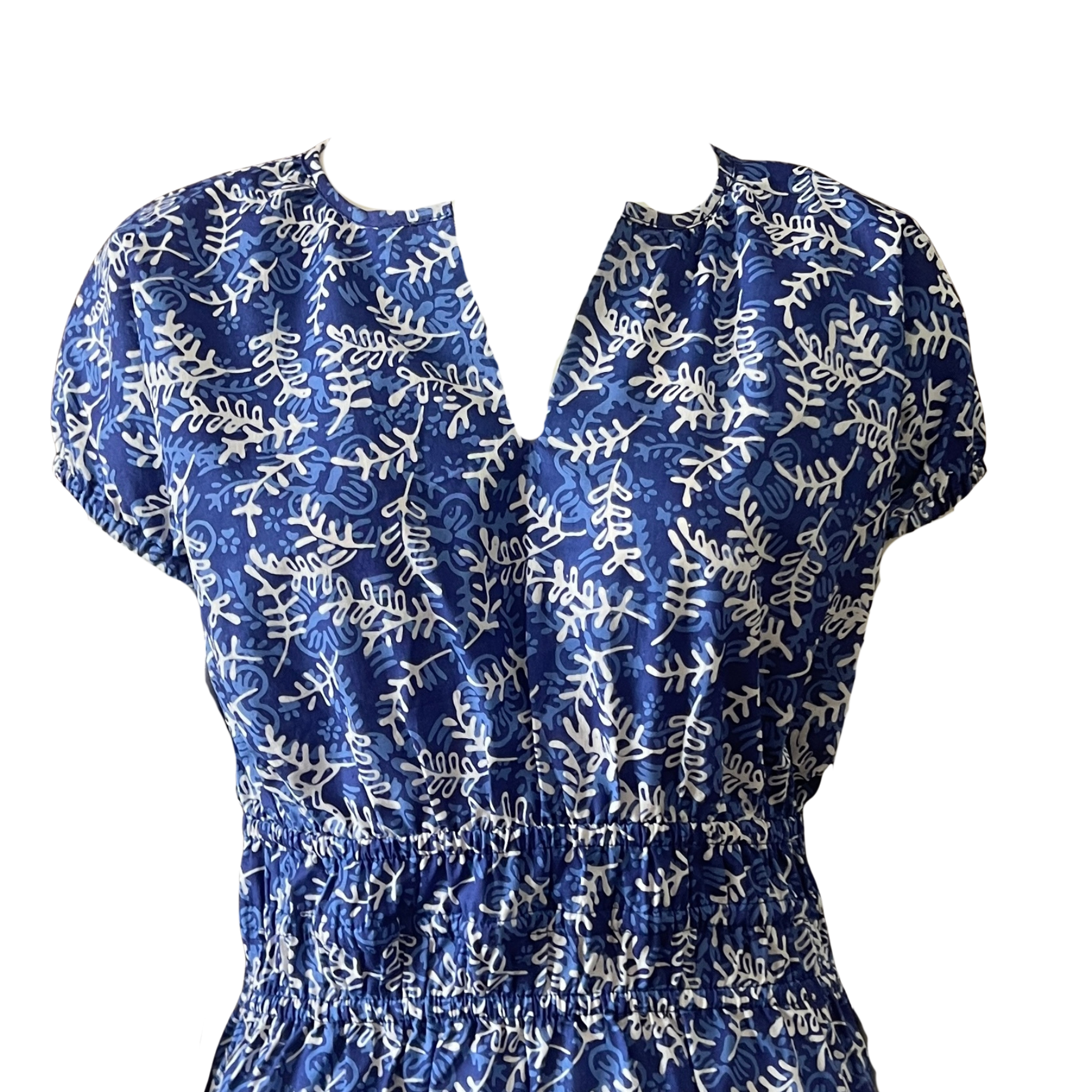 Gathered Waist Midi Dress - XS