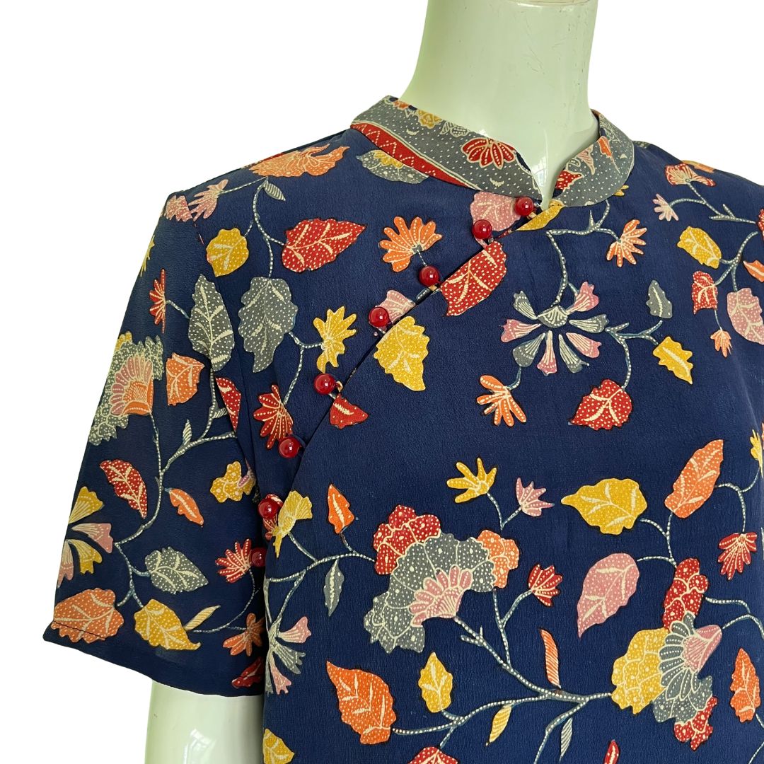 Batik Tulis Cheongsam Relax Dress - L