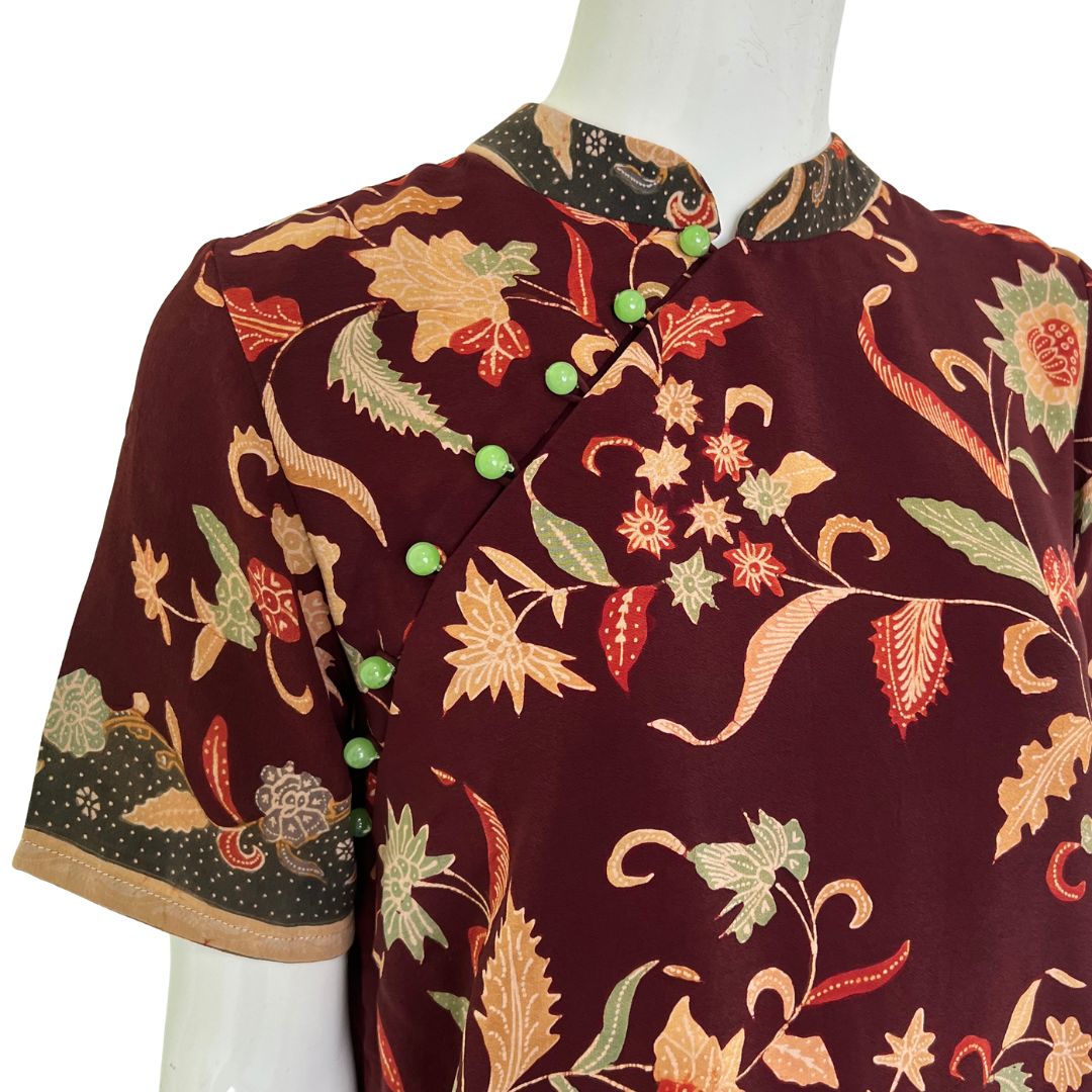 Batik Tulis Cheongsam Relax Dress - M