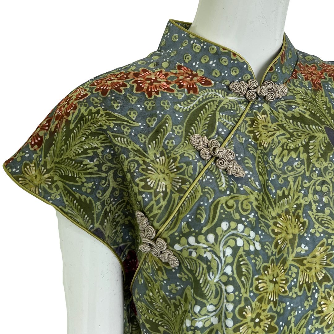 Batik Tulis Nyonya Cheongsam Dress - XL