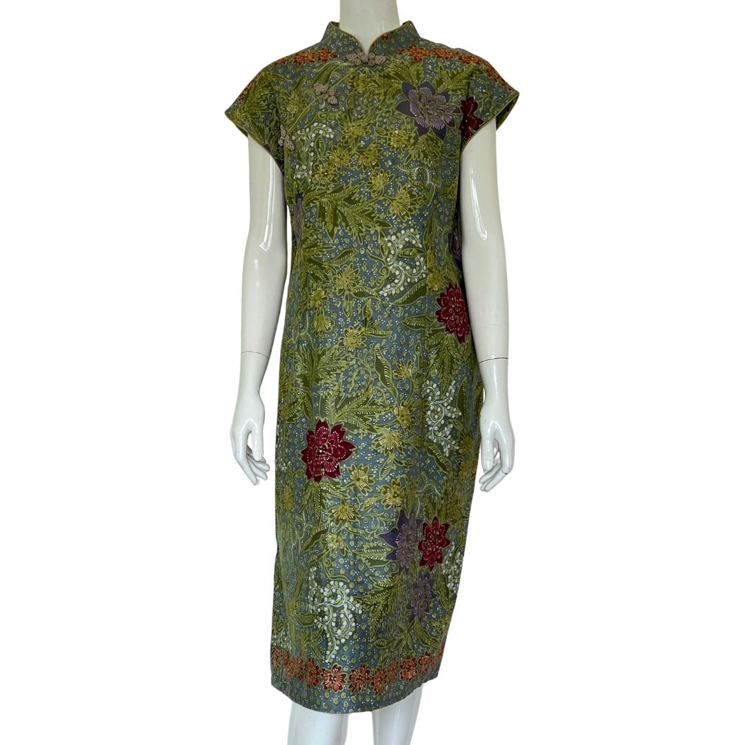 Batik Tulis Nyonya Cheongsam Dress - XL