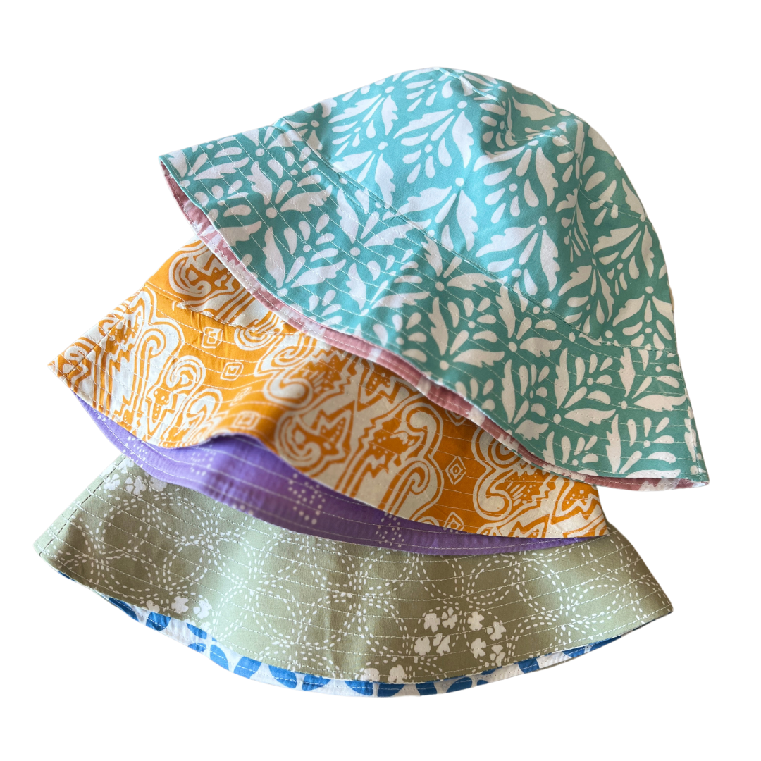 Batik Reversible Bucket Hat Template