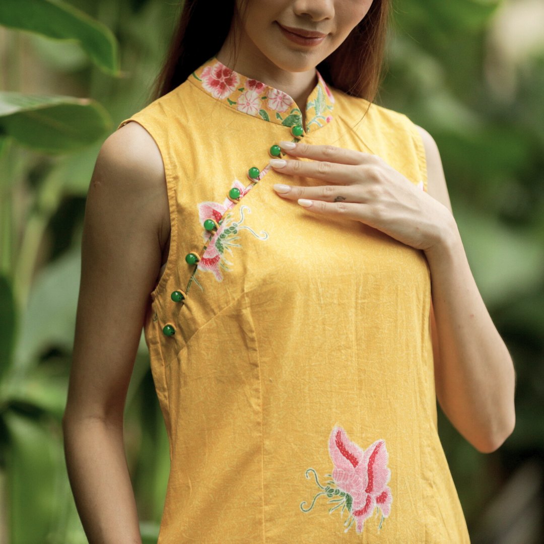 Classic Cheongsam Maxi Dress
