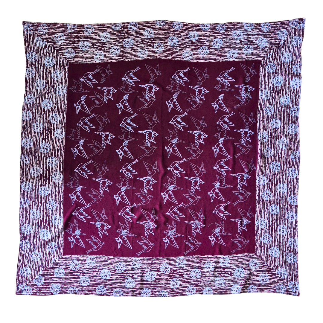 Batik Cap Square Scarf