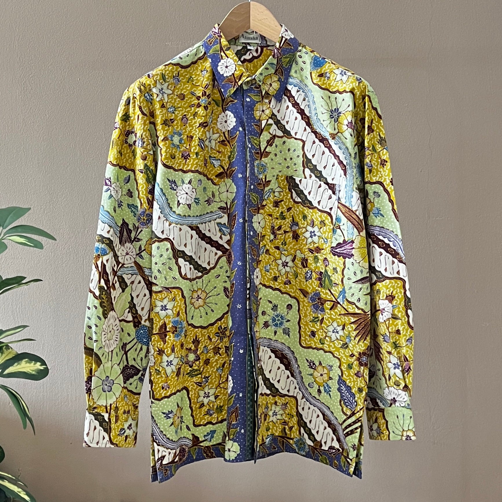Premium Batik Tulis Supeior Men's Long Sleeve Shirt - L