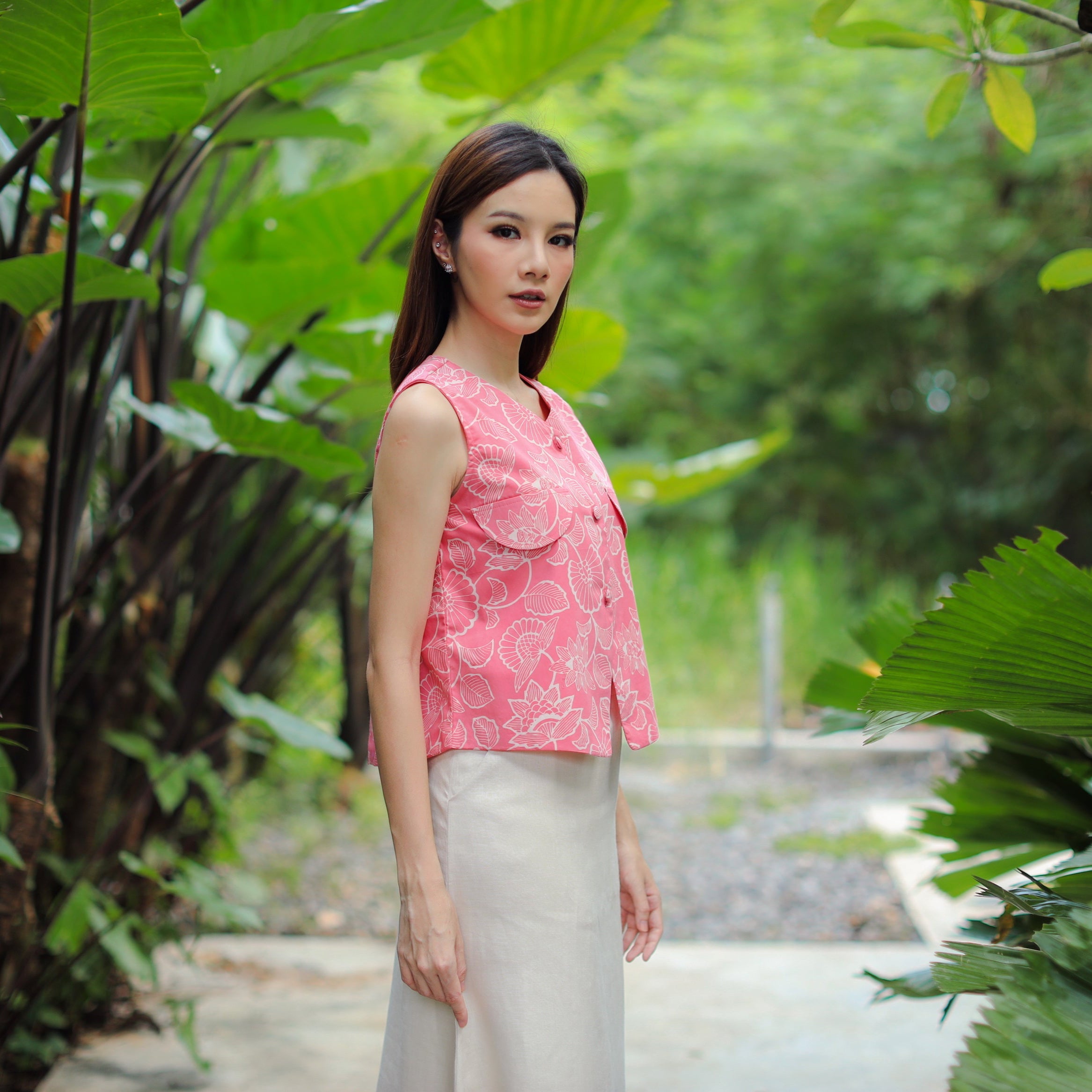 Batik Vest - Pink