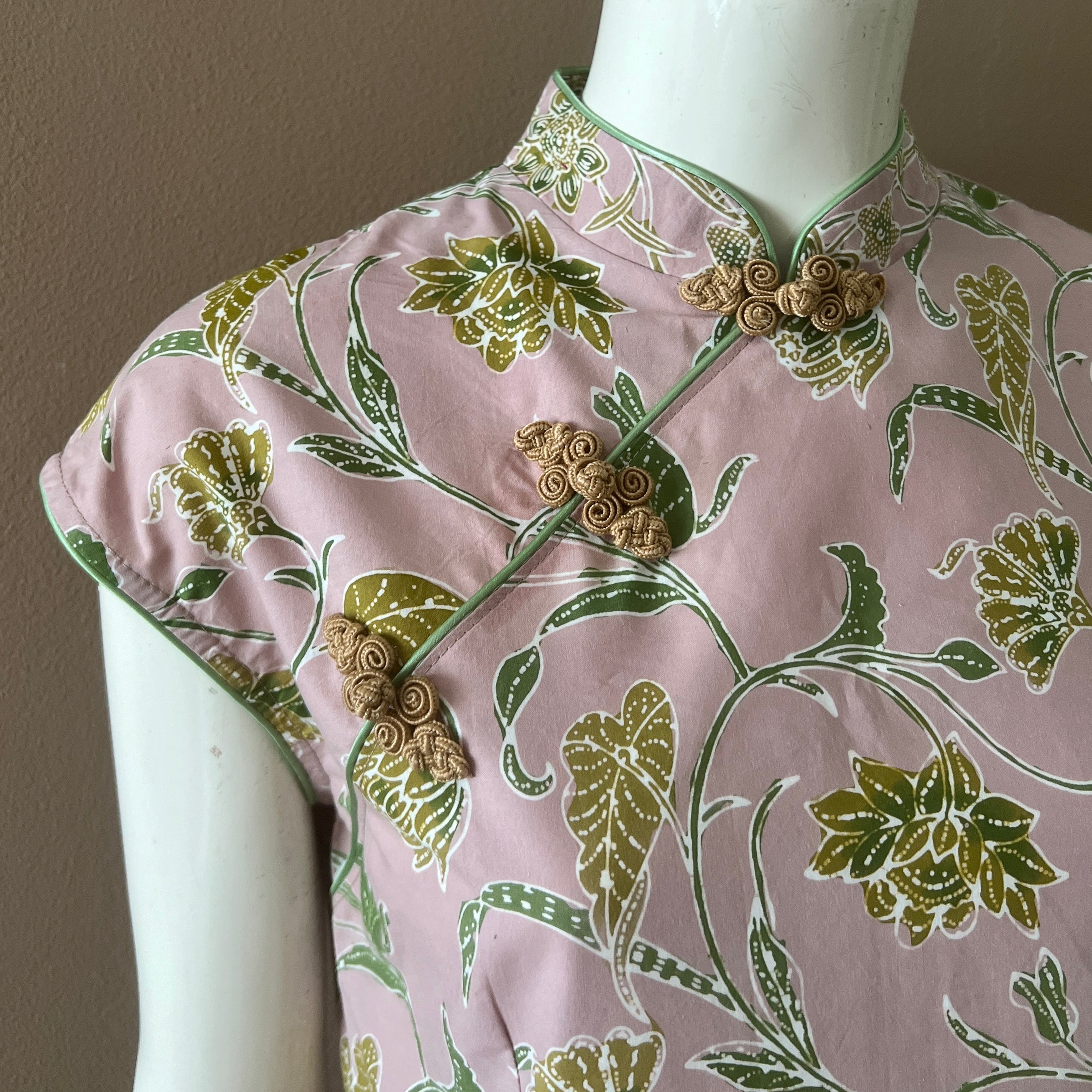 Batik Nyonya Cheongsam Midi Dress -S