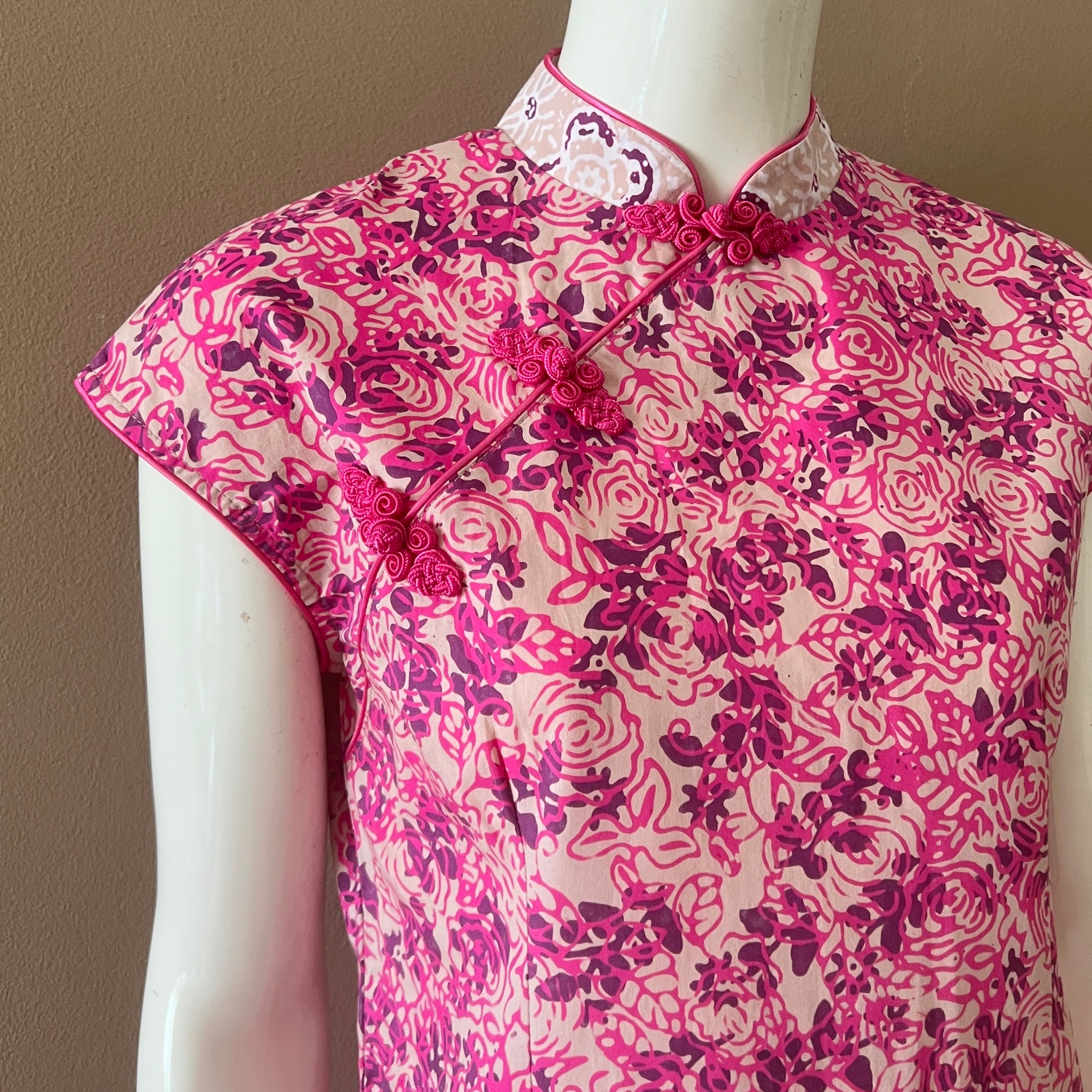 Batik Nyonya Cheongsam Midi Dress -S