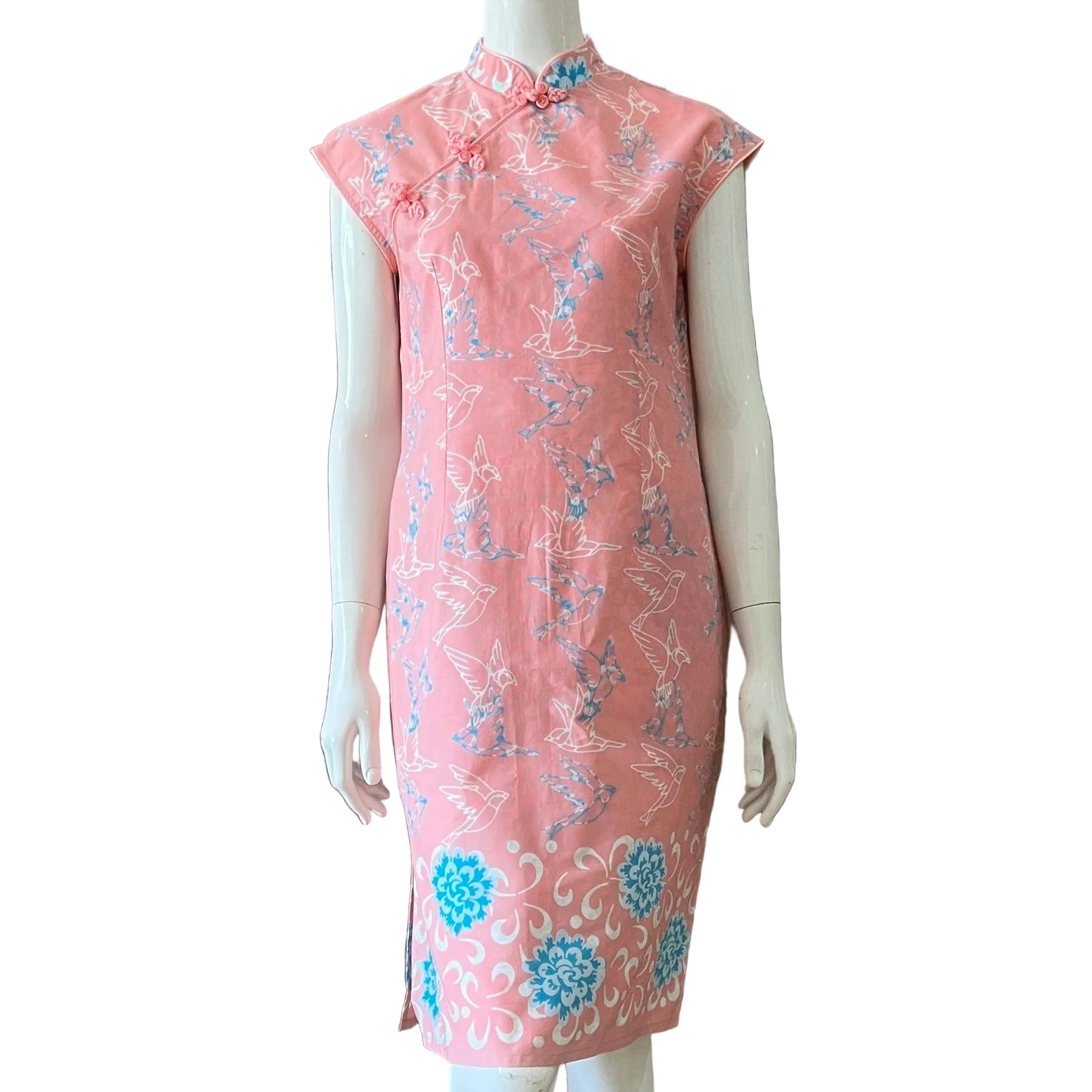 Batik Nyonya Cheongsam Midi Dress -XS