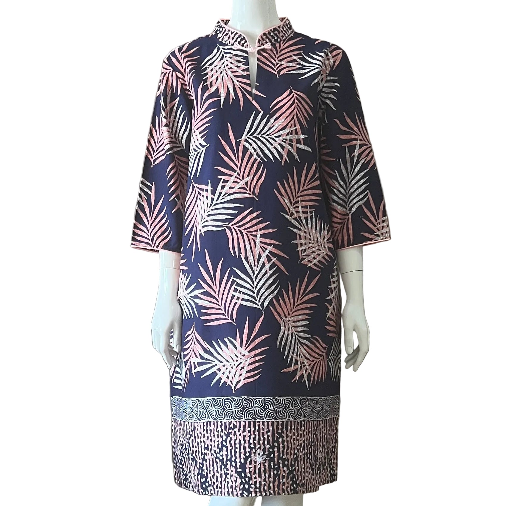 3/4 Sleeve Cheongsam Dress - XL