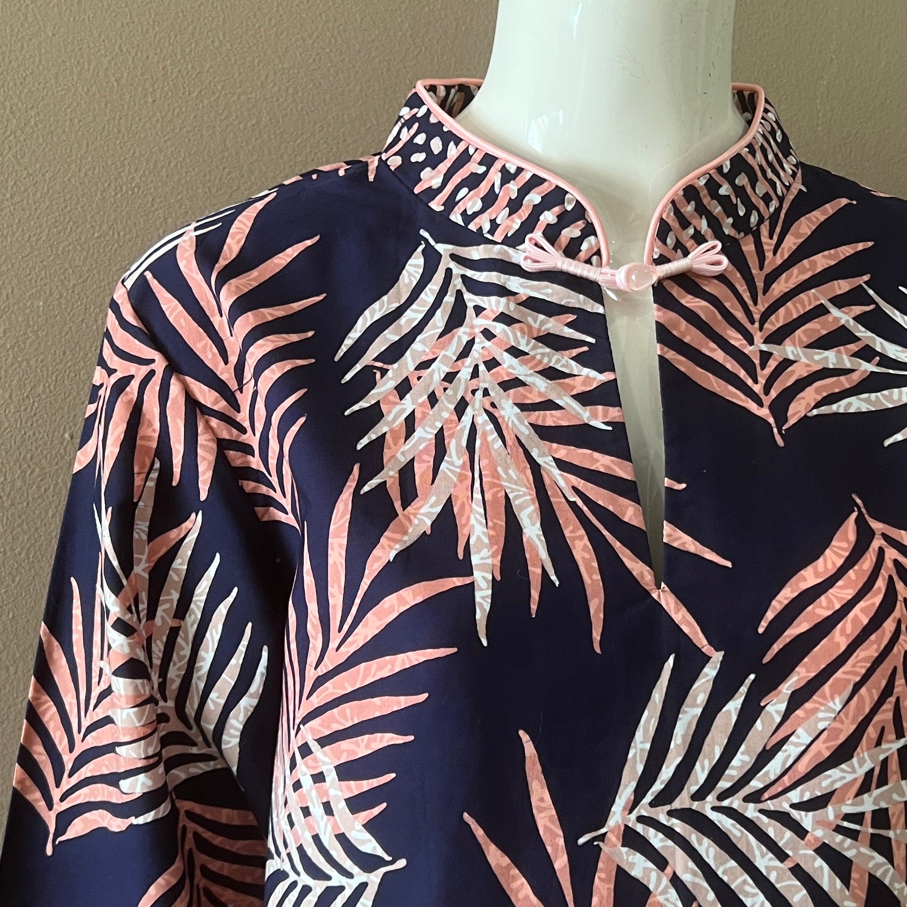 3/4 Sleeve Cheongsam Dress - XL