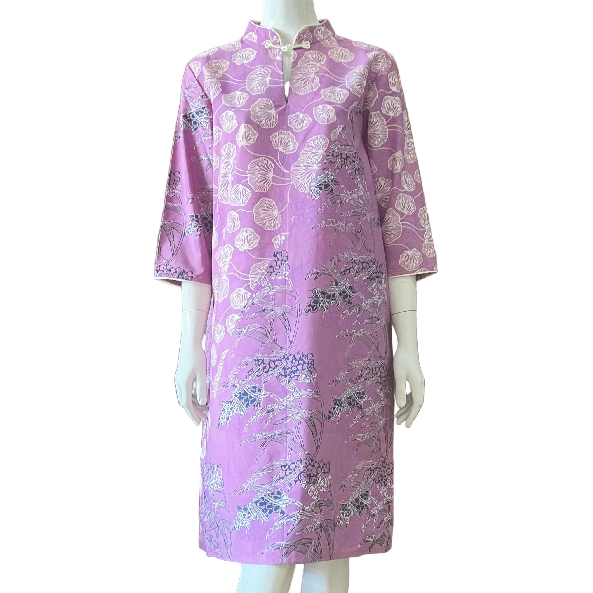 3/4 Sleeve Cheongsam Dress - L