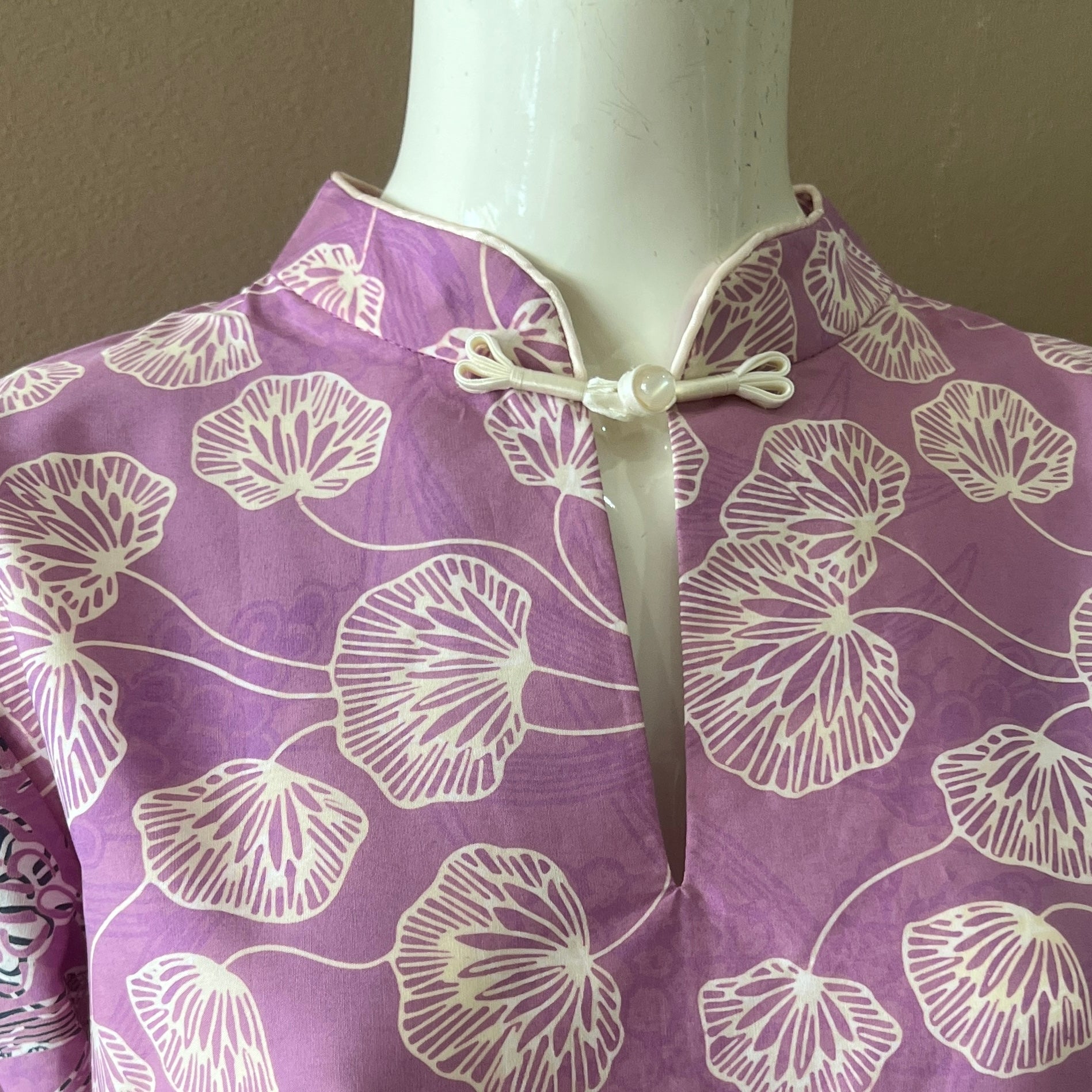 3/4 Sleeve Cheongsam Dress - L