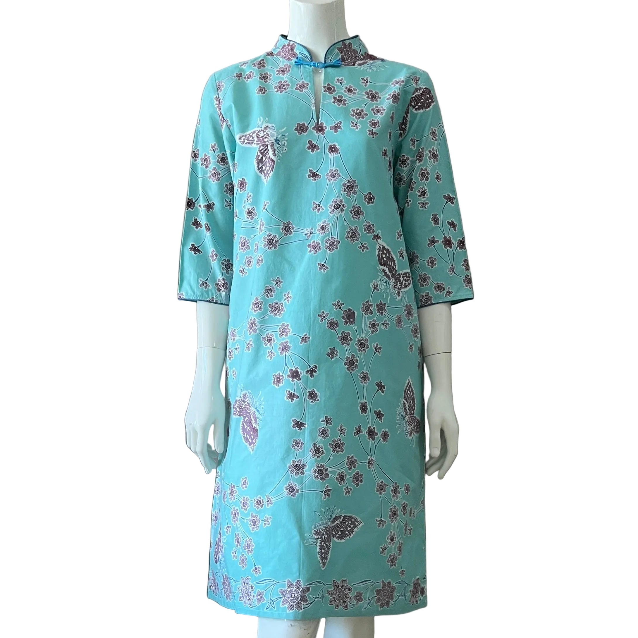 3/4 Sleeve Cheongsam Dress - M