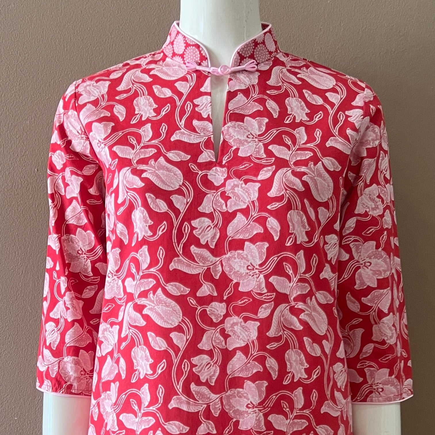 3/4 Sleeve Cheongsam Dress - S