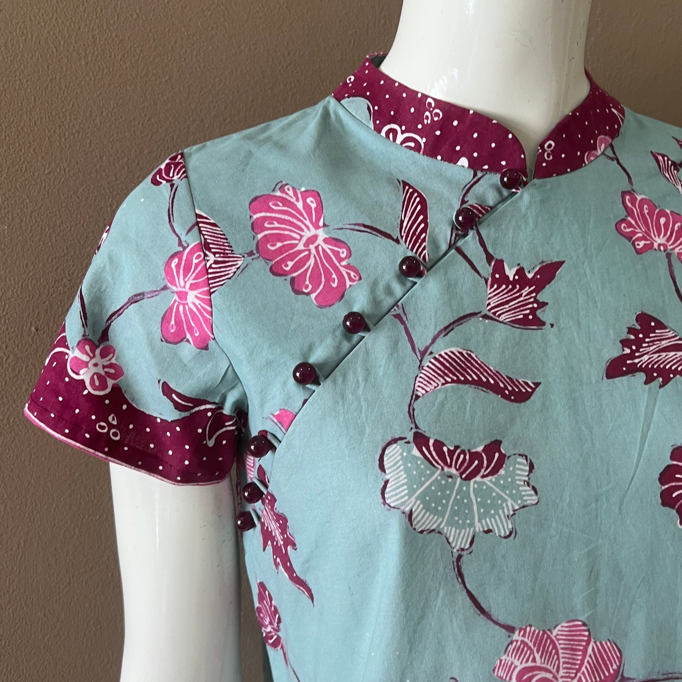 Batik Tulis Cheongsam Relax Dress -XS