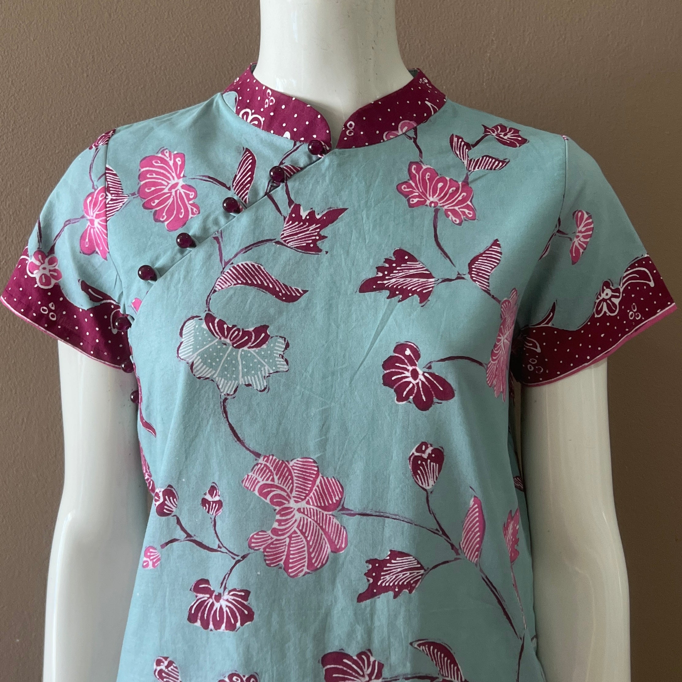 Batik Tulis Cheongsam Relax Dress -XS