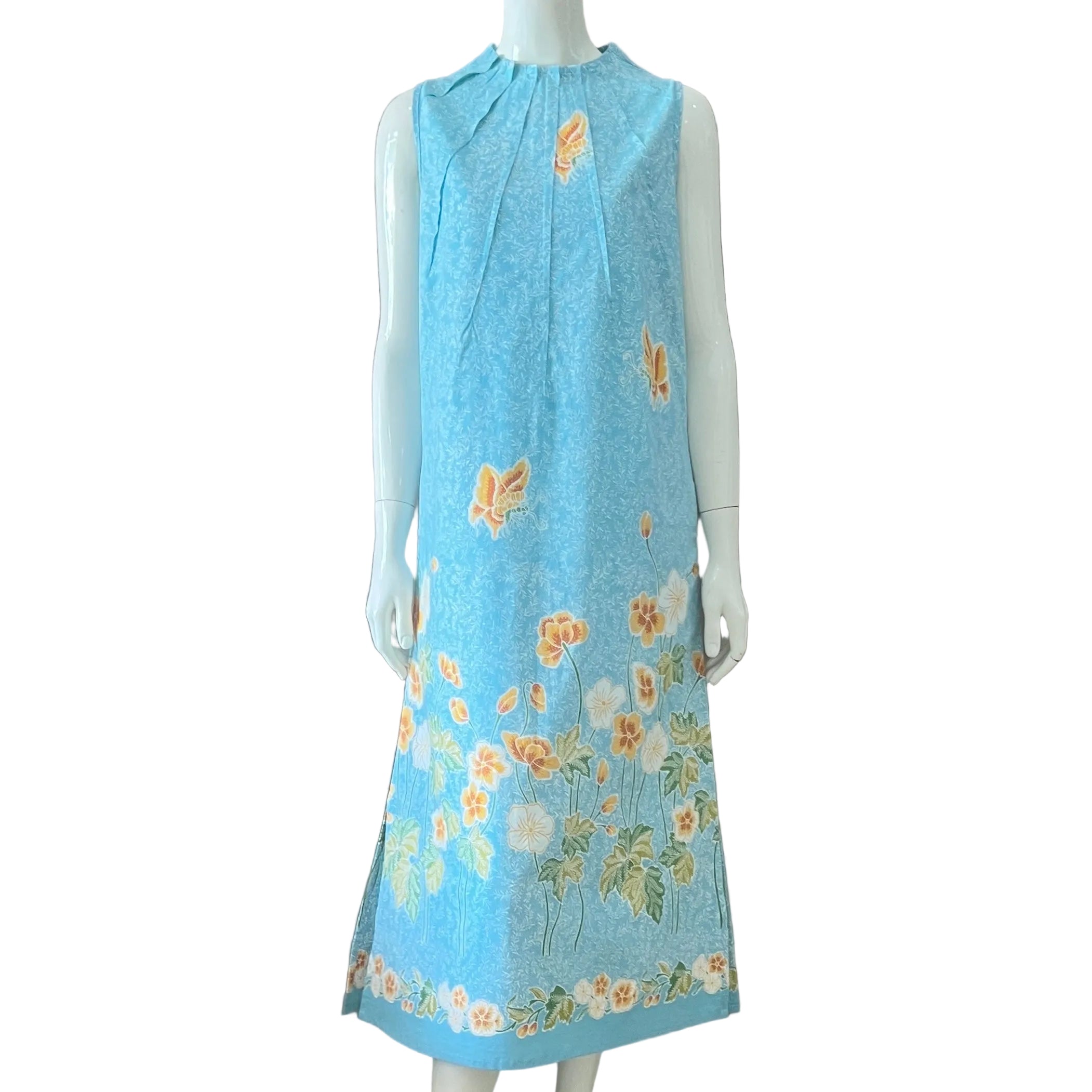 Ruffle Neck Maxi Dress S