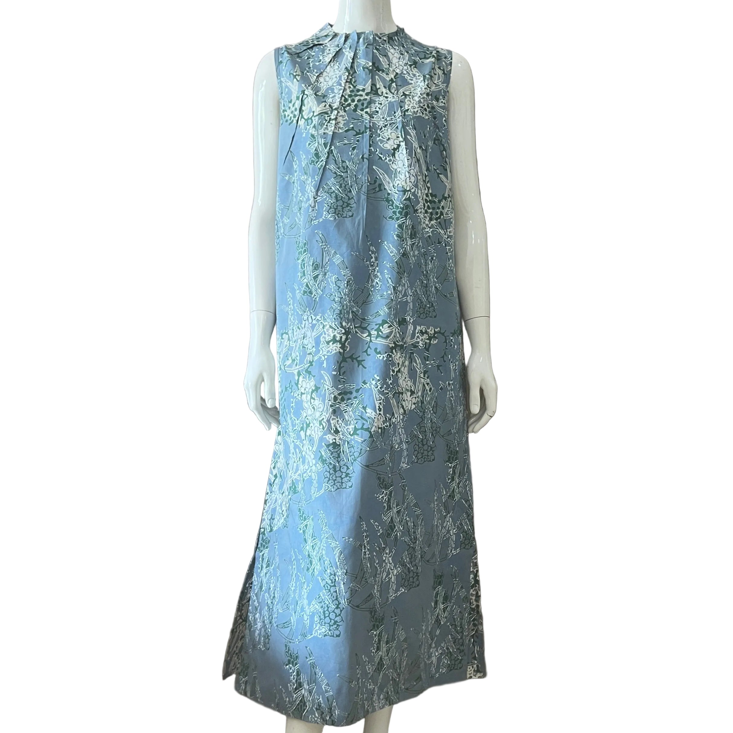 Ruffle Neck Maxi Dress L