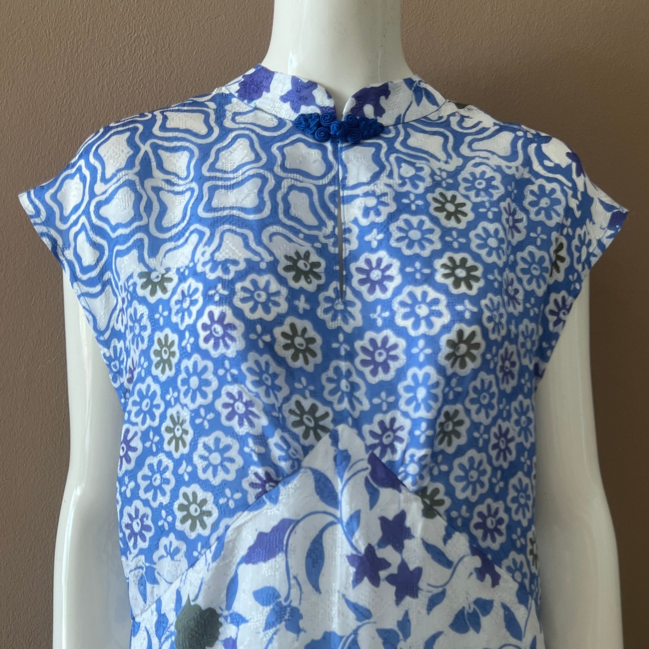 Cheongsam Flare Midi Dress - L