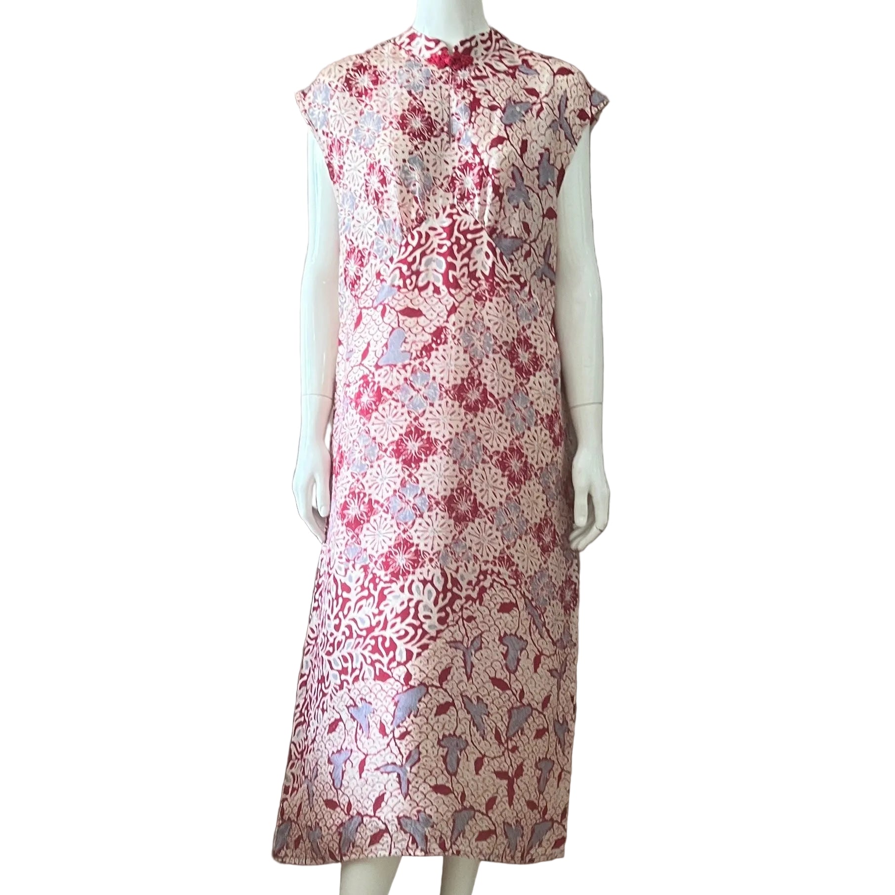 Cheongsam Flare Midi Dress - L