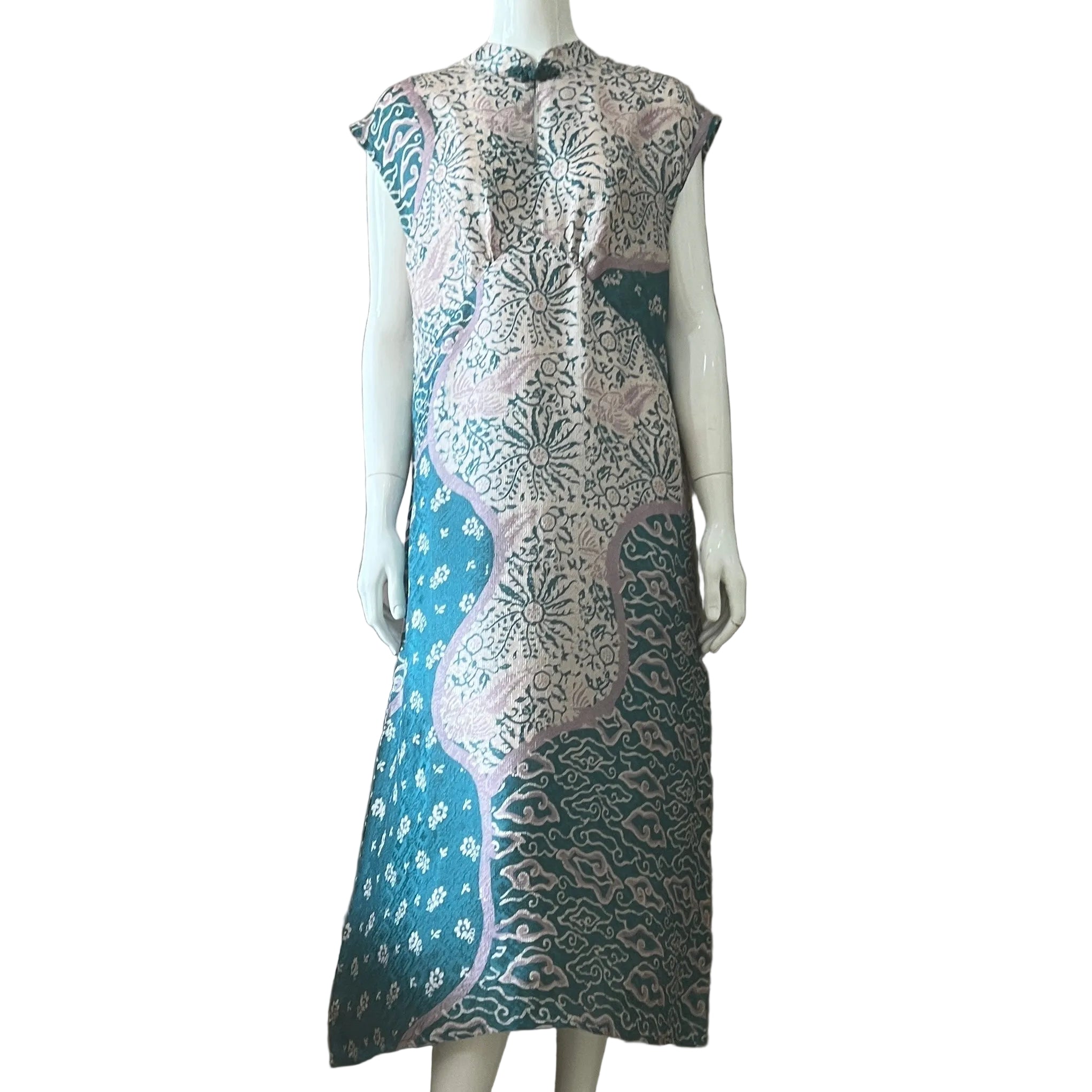 Cheongsam Flare Midi Dress - L