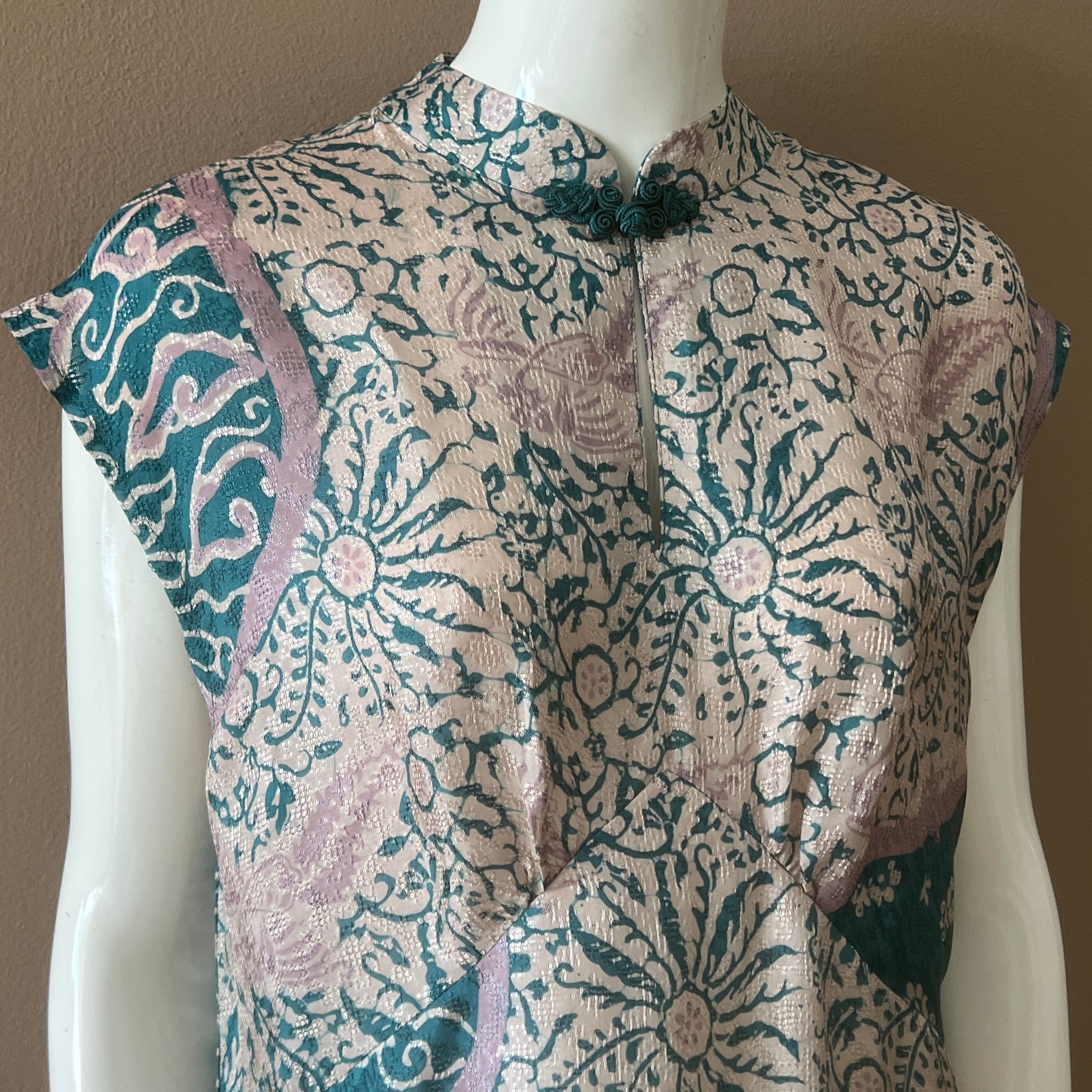Cheongsam Flare Midi Dress - L