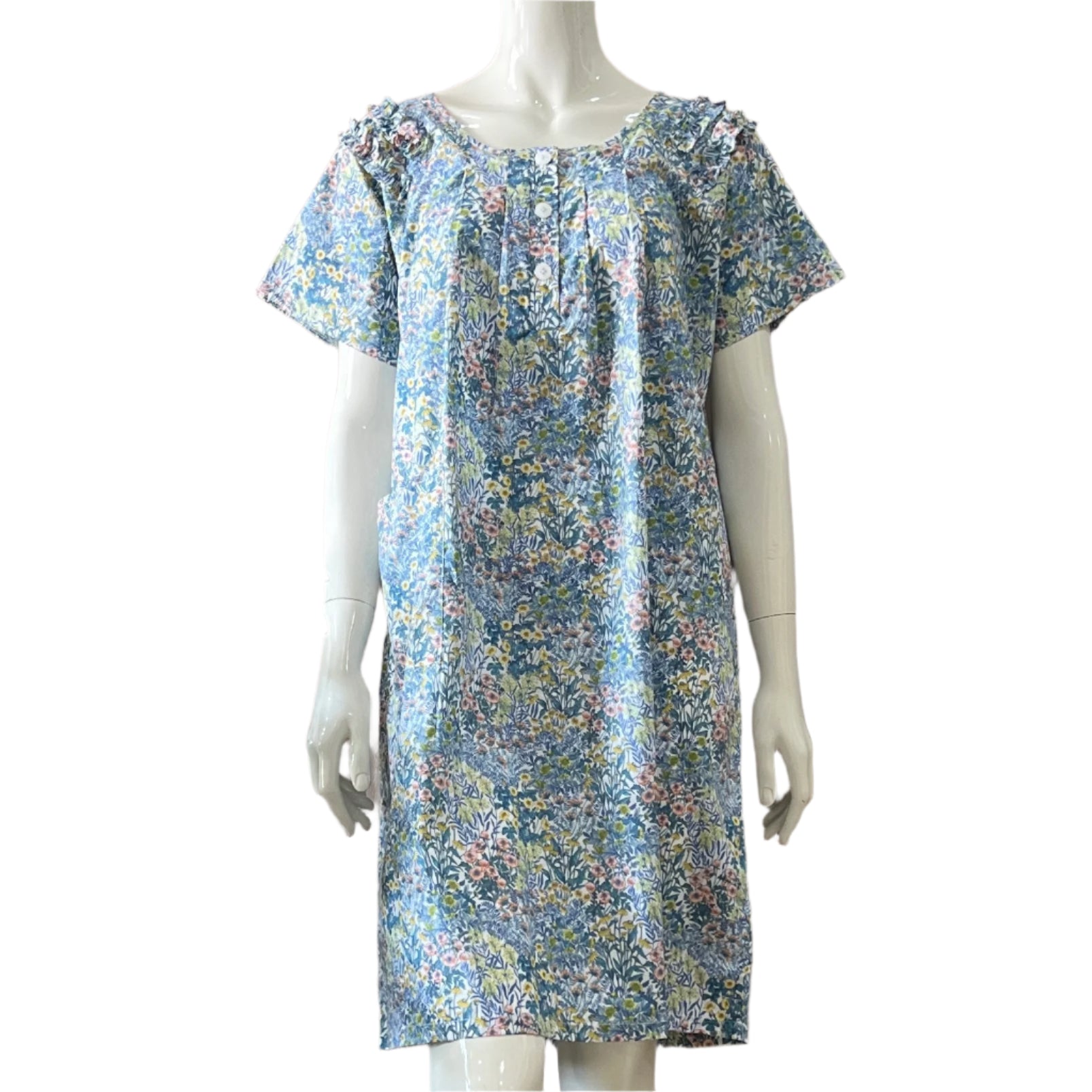 Night Dress with Shoulder Frill