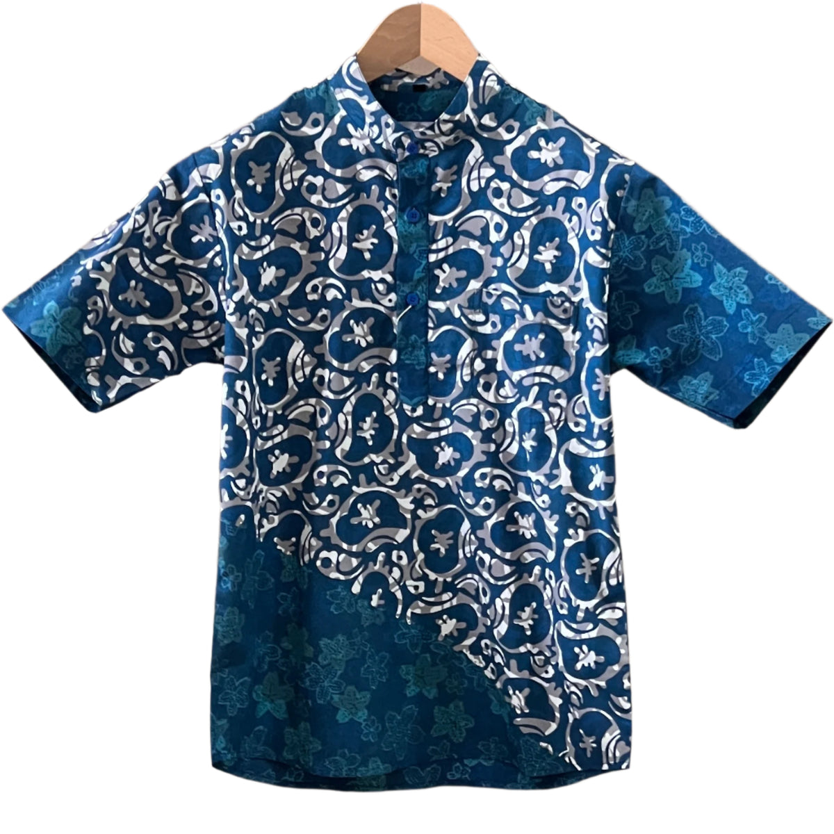 Batik Men's Mandarin Collar Shirt M