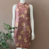 Batik Tulis 2 Buttons Cheongsam Slim Fit Dress - XS