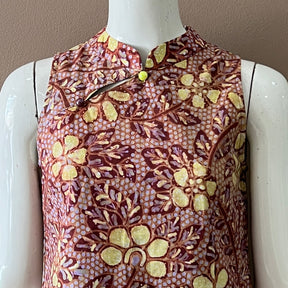 Batik Tulis 2 Buttons Cheongsam Slim Fit Dress - XS