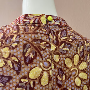 Batik Tulis 2 Buttons Cheongsam Slim Fit Dress - XS