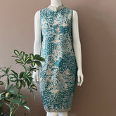 Batik Tulis 2 Buttons Cheongsam Slim Fit Dress - L