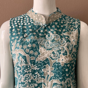 Batik Tulis 2 Buttons Cheongsam Slim Fit Dress - L