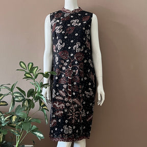Batik Tulis 2 Buttons Cheongsam Slim Fit Dress - XL
