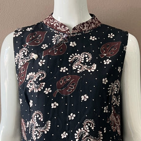 Batik Tulis 2 Buttons Cheongsam Slim Fit Dress - XL