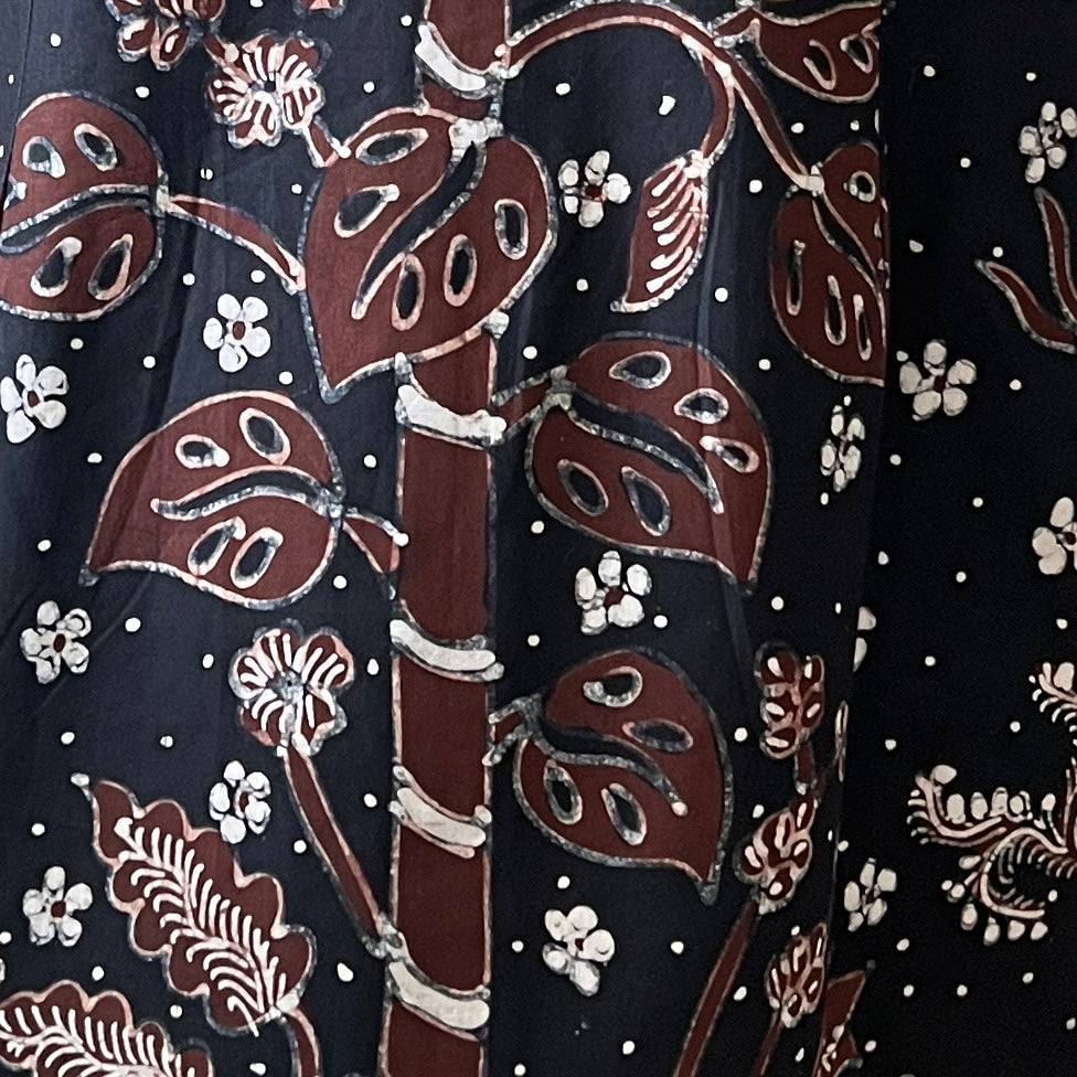 Batik Tulis 2 Buttons Cheongsam Slim Fit Dress - XL