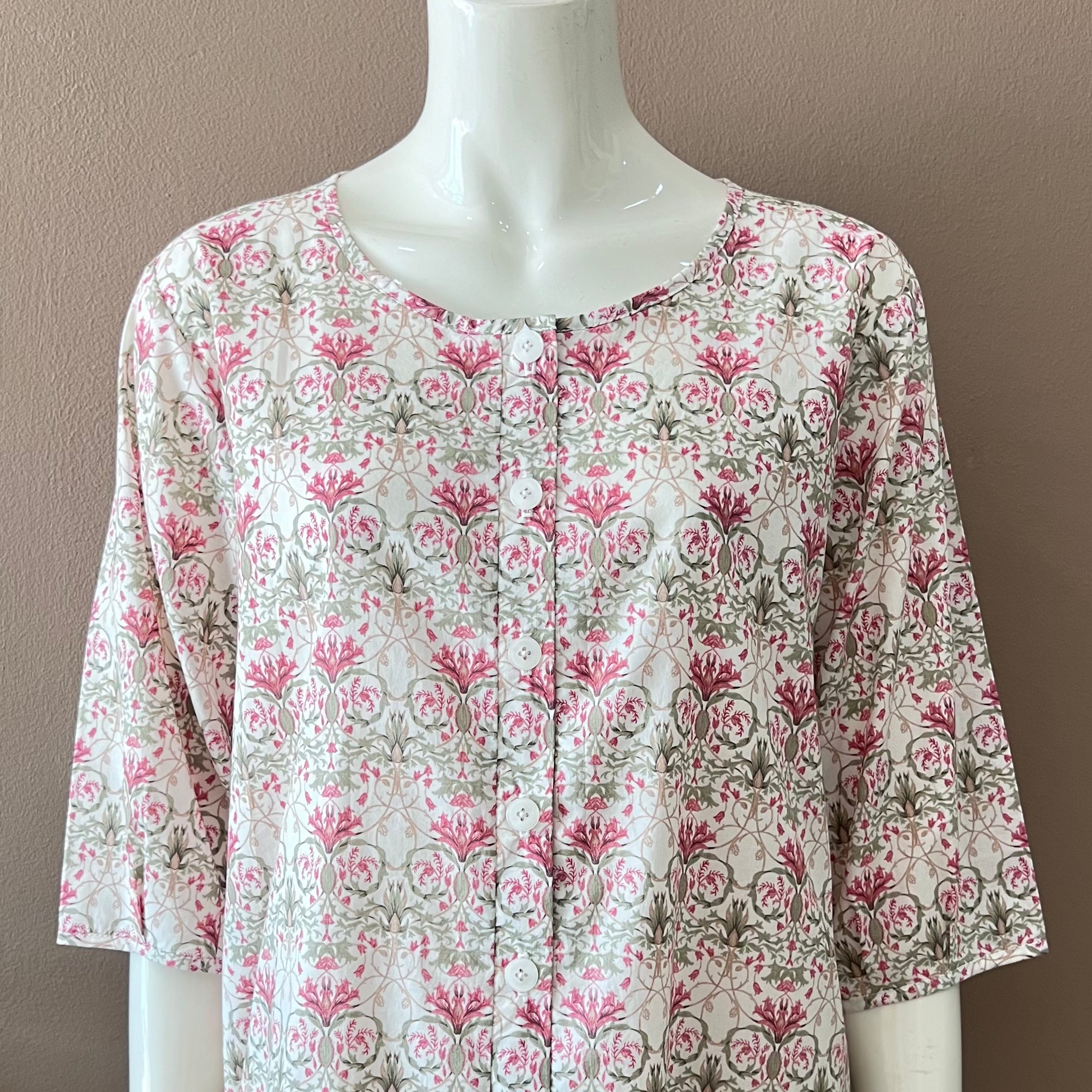 3/4 Sleeve Night Dress Template