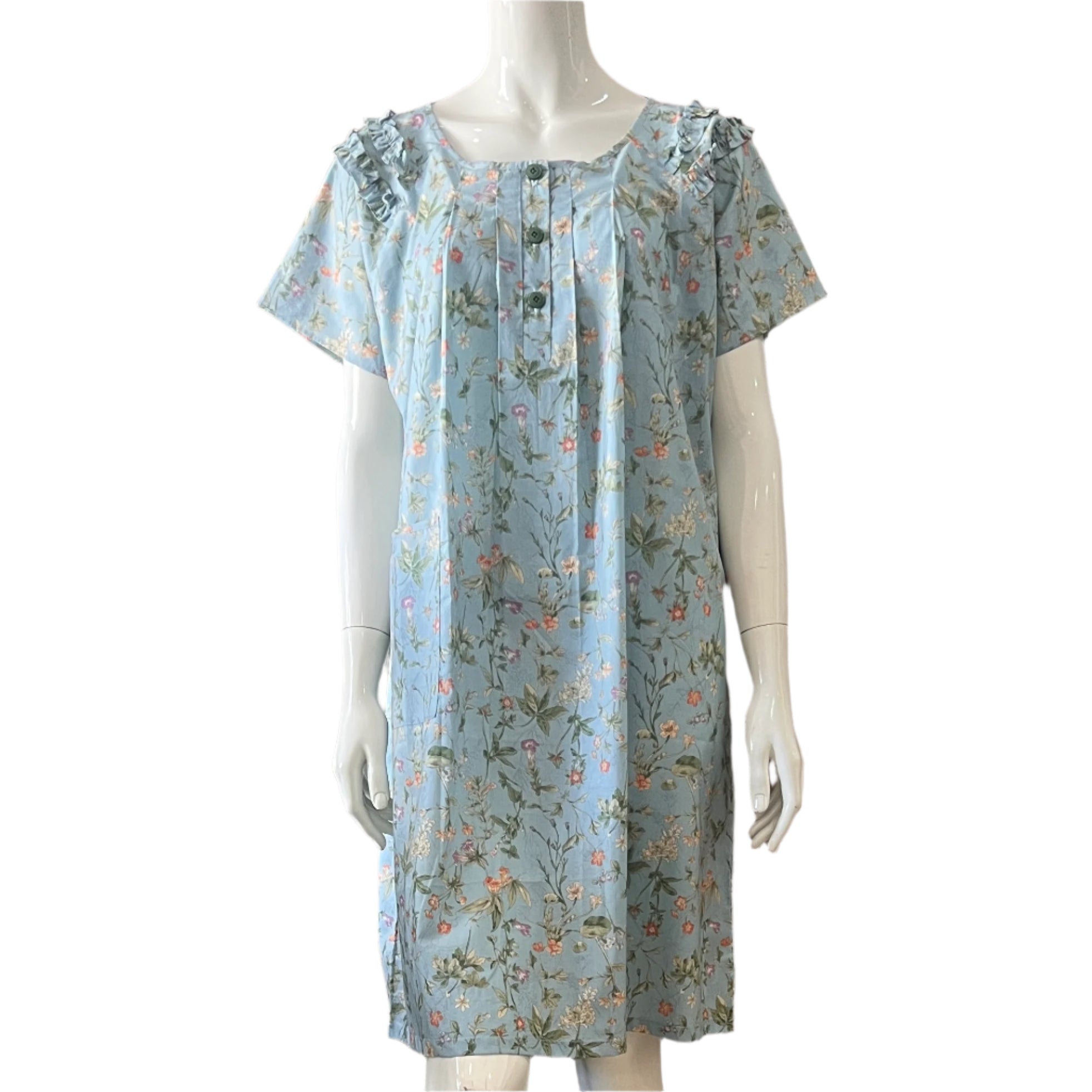 Night Dress with Shoulder Frill